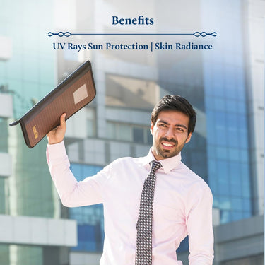 Blue Nectar Brightening Day Cream for Men Daily Use with SPF 30 Sunscreen for Oily Skin Dry Skin Natural Skin Brightening Cream with Eladi (19 Herbs, 50g)